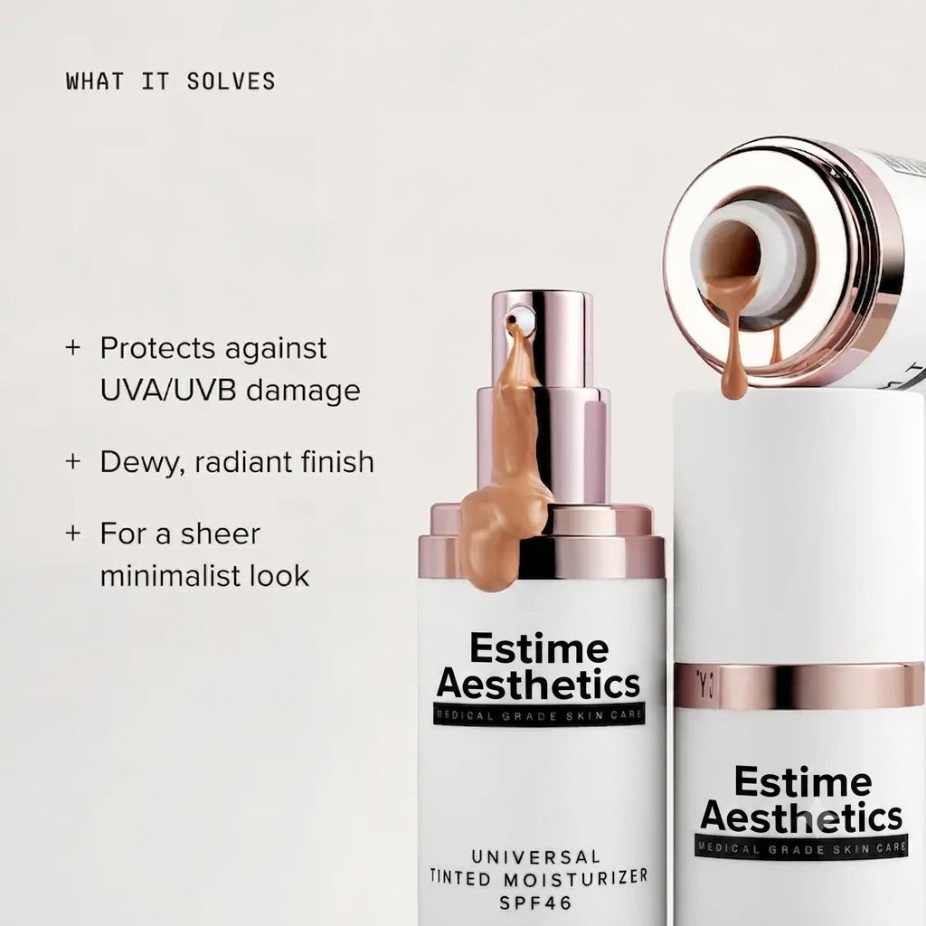 Estime Universal Tinted Moisturizer SPF 46 | Hydrating Daily Sunscreen