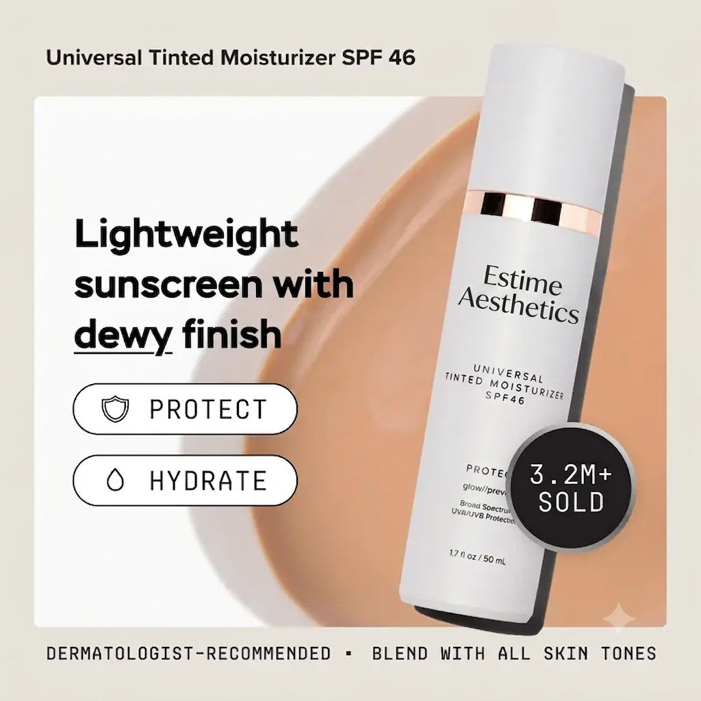Estime Universal Tinted Moisturizer SPF 46 | Hydrating Daily Sunscreen