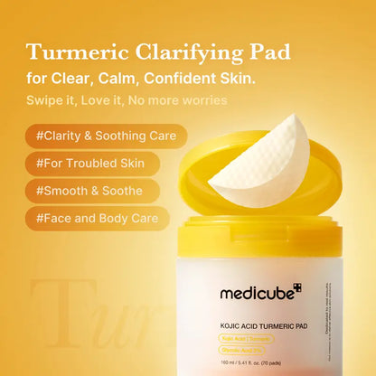 Medicube 3-Step Korean Toner Pad Set – Pore Care, Brightening & Acne Treatment (70 Pads Each)