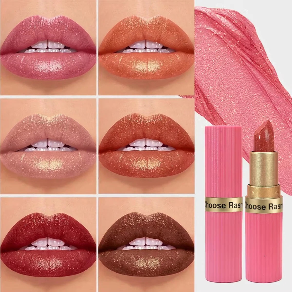 Velvet Glitter Lipstick – Long Lasting Waterproof Matte Lip Color