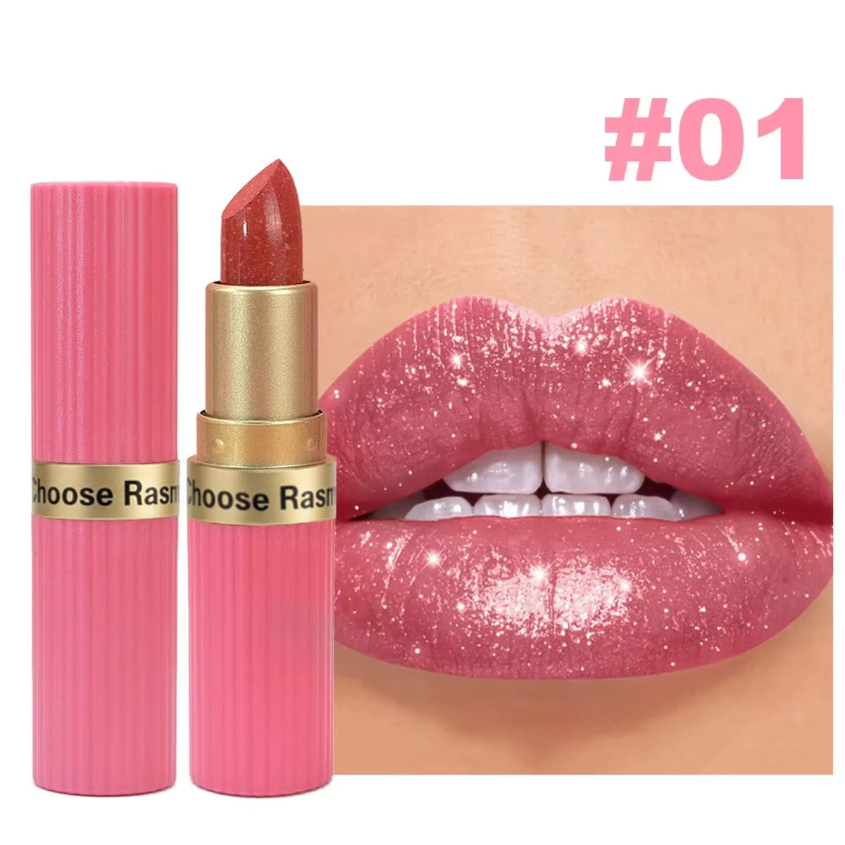 Velvet Glitter Lipstick – Long Lasting Waterproof Matte Lip Color