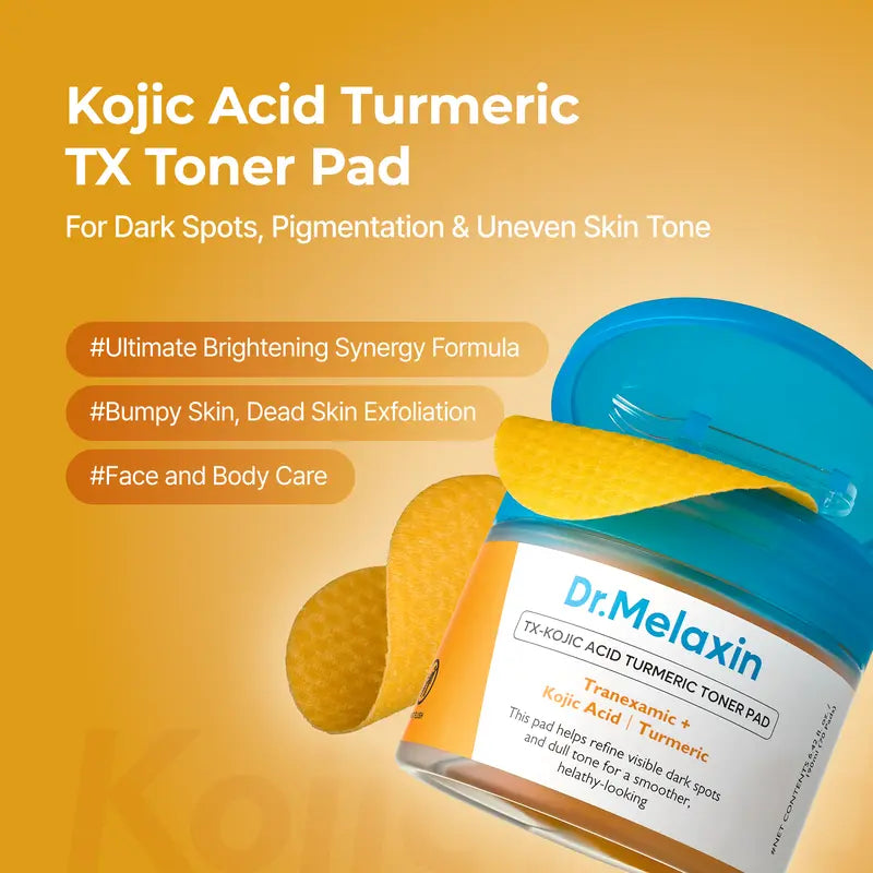 Brightening Kojic Acid & Turmeric TX Toner Pads – 70 Count